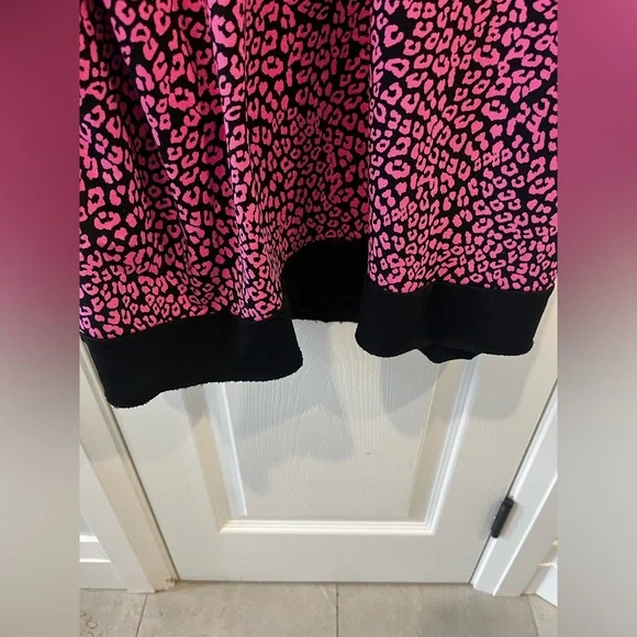 Ellen Tracy Large Black Pink Nighty Coquette Feminine Graphic Print Sleepwear - Picture 4 of 8